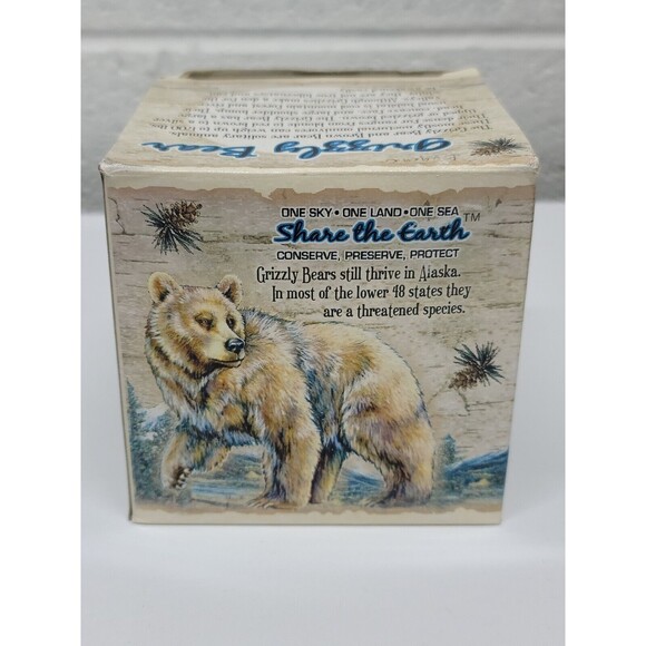Share the Earth Grizzly Bear Mug Ceramic Coffee Cup Grizzly 1 Sky 1 Land 1 Sea - Picture 3 of 13